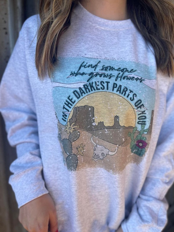 Someone Who Grows Flowers Graphic Sweater