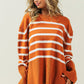 Ribbed Hem Stripe Sweater, Various Colors