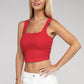 Cotton Square Neck Cropped Cami Top, Various