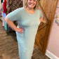 Curvy Round Neck Short Sleeve Maxi Dress $12