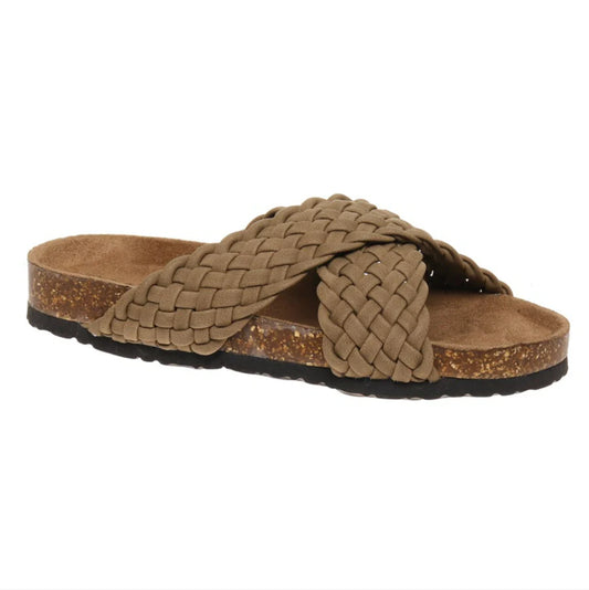 Braided Slip-on Sandal with Braided Straps in Taupe $5