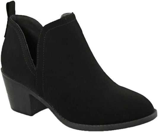 Black Suede Booties Shoes $10