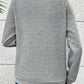 Geometric Buttoned Long Sleeve Sweatshirt