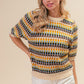 Multi Color Half Sleeve Sweater