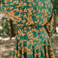 Printed Three-Quarter Sleeve Dress