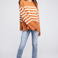 Ribbed Hem Stripe Sweater, Various Colors