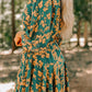 Printed Three-Quarter Sleeve Dress