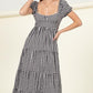 Somewhere to Go Tie-Back Gingham Print Maxi Dress