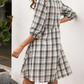 Plaid Round Neck Dress