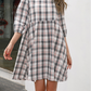 Plaid Round Neck Dress