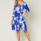 Floral Ruffle Hem Smocked Dress