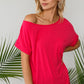 Curvy Solid One Shoulder Top