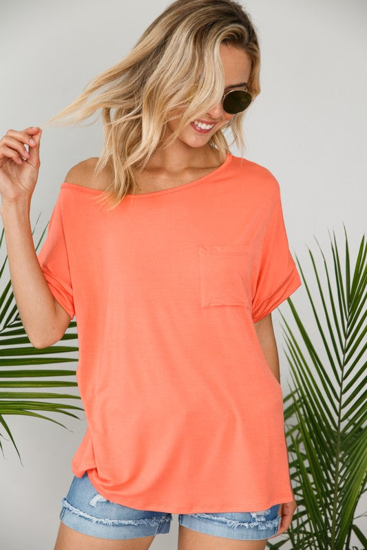 Curvy Solid One Shoulder Top