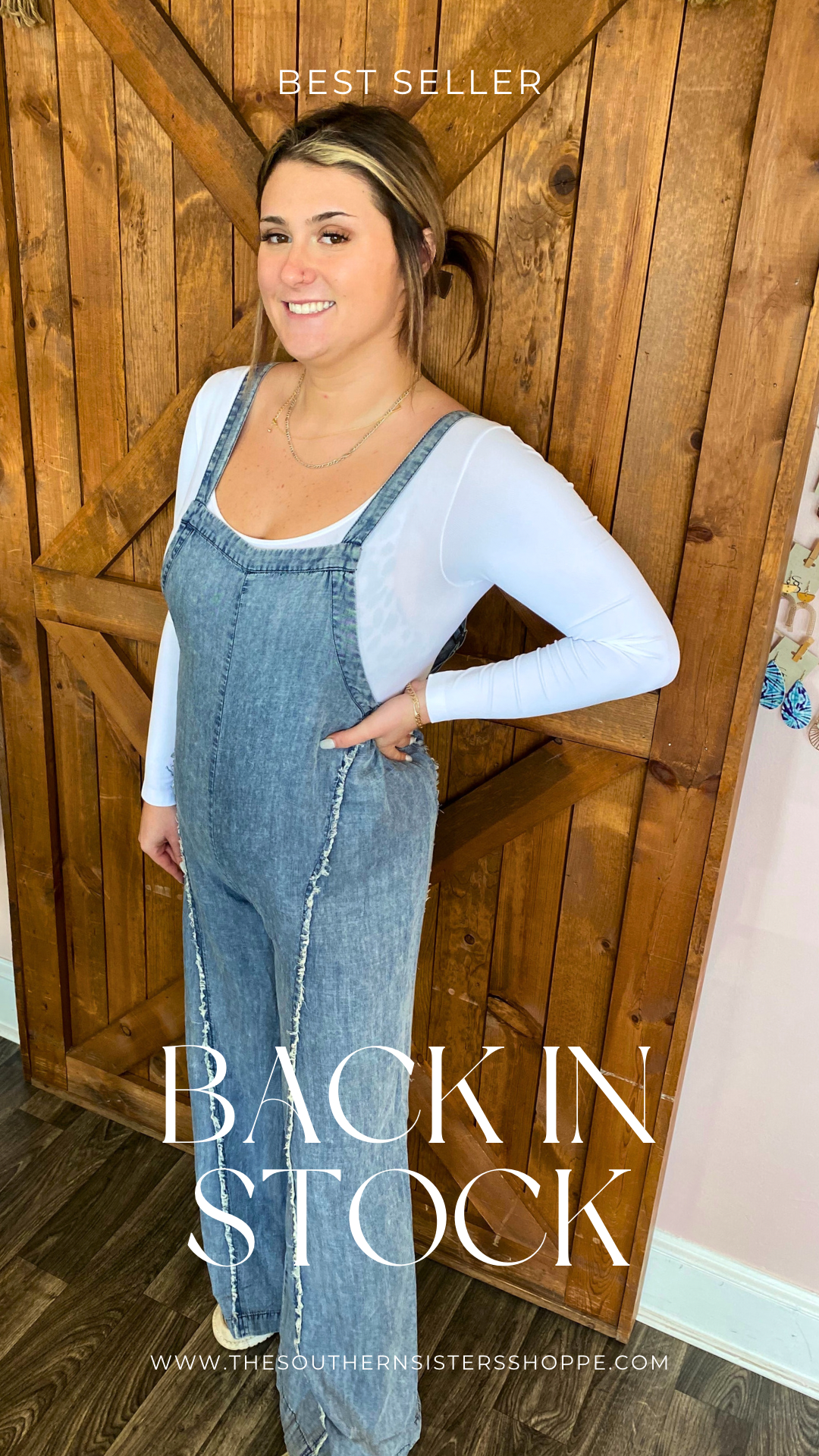 Adjustable Strap Wide Leg Denim Overalls