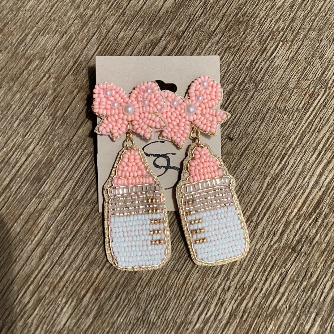 Baby Reveal Bottle Earrings